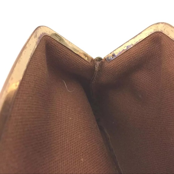 AUTH Louis Vuitton RARE Monogram French Twist Purse Kisslock Pouch - Picture 8 of 8